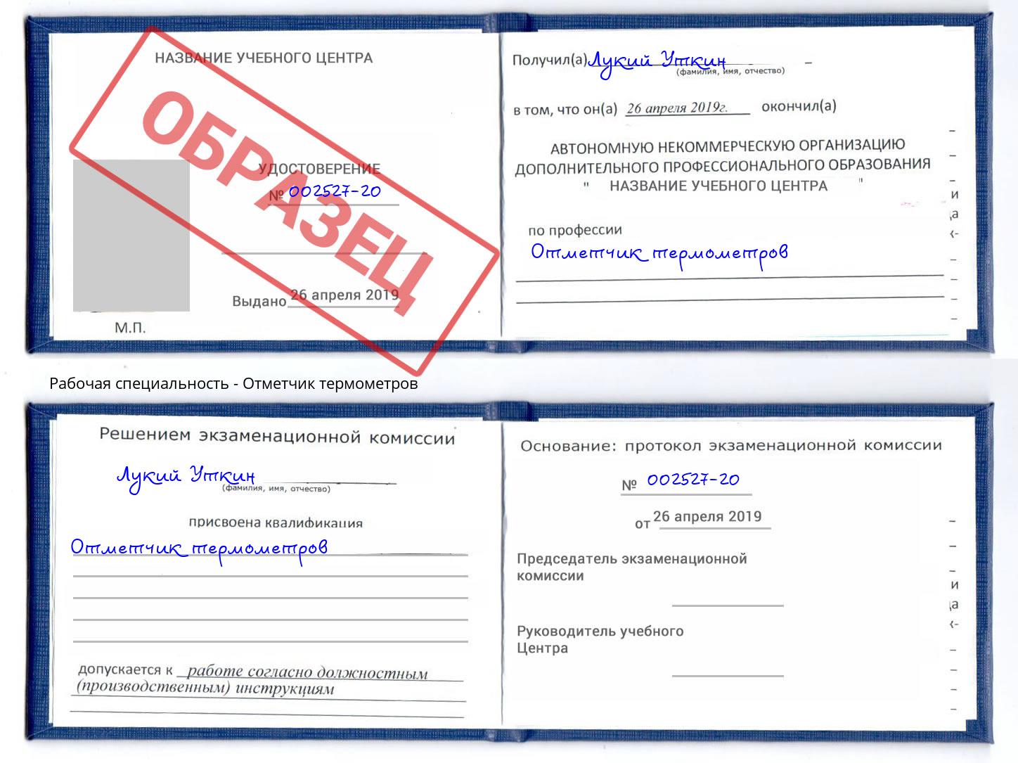 Отметчик термометров Клинцы