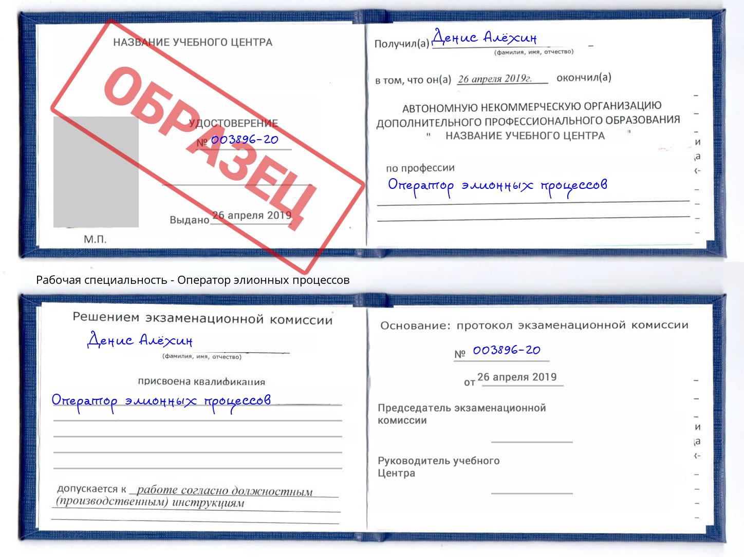 Оператор элионных процессов Клинцы