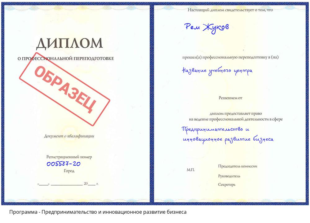 Предпринимательство и инновационное развитие бизнеса Клинцы